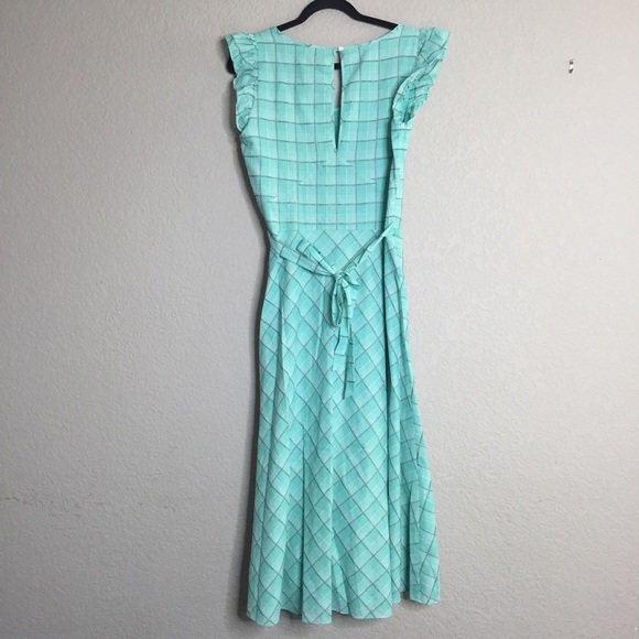 RRL Double Blue Checked Cotton Dobby Dress 8-10 - Picture 7 of 9